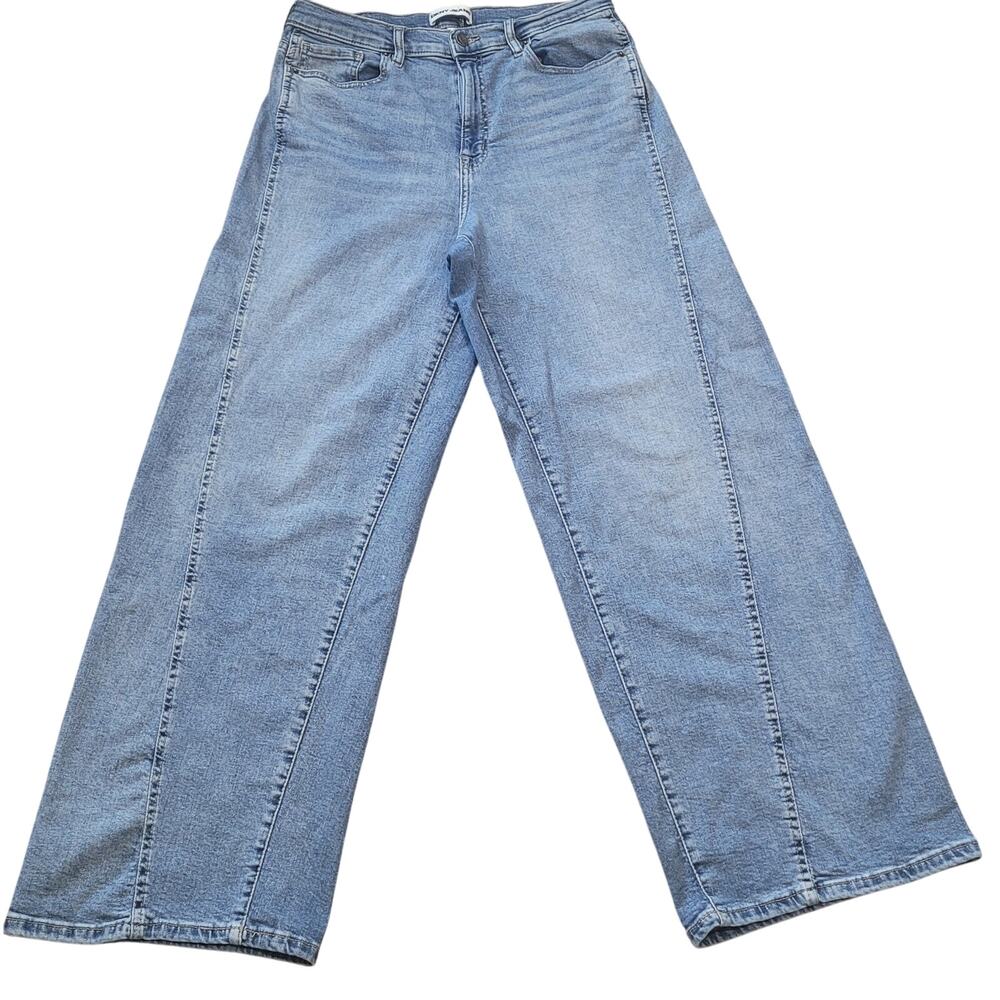 DKNY Jeans Wide Leg Barrel Leh Horseshoe Denim High Rise Denim Pants 12/31